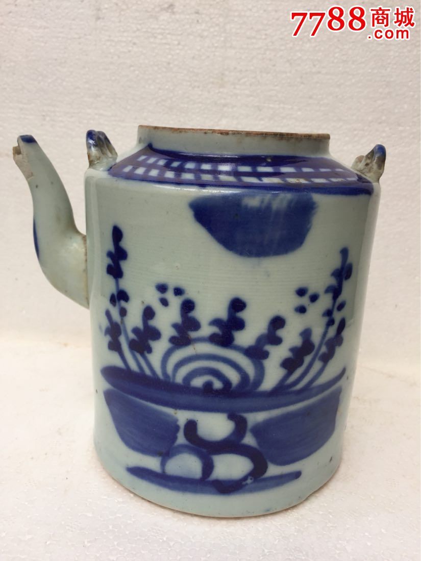 清朝青花茶壶