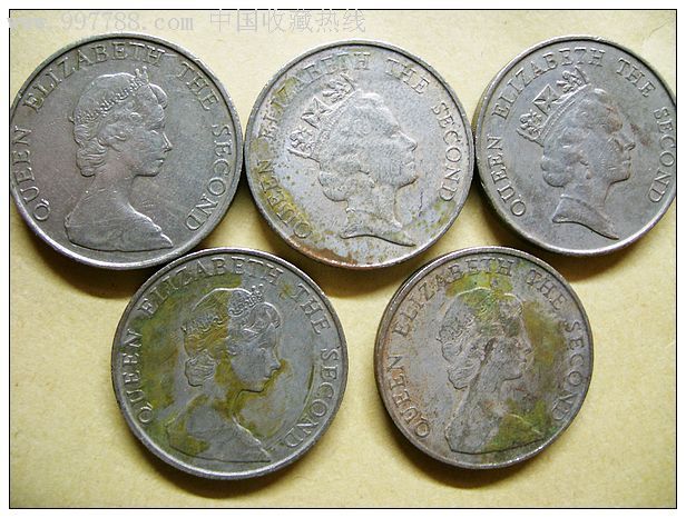 五元港币5枚