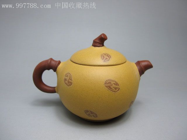 缎泥紫砂壶-许彩云制双色西施200cc