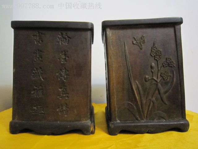清衙门桌上“朱笔”“令牌”木筒一对_木盘/木盛具_古人类【7788收藏__收藏热线】