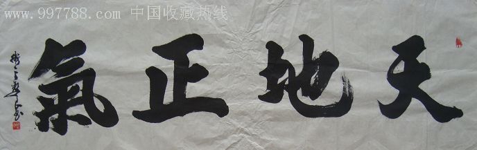 苍劲大气的一幅四尺对开名家书法《天地正气》