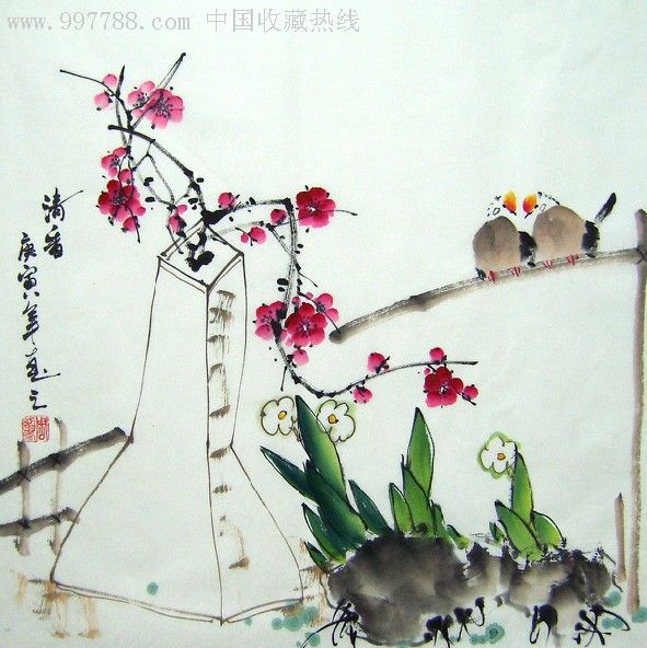 【周绍峰3】尺斗方花鸟画-zc2801251-花鸟国画原作-加价-7788收藏