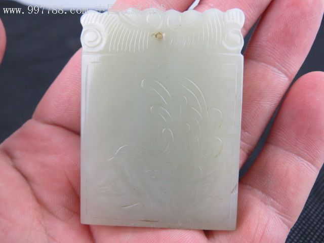 和田玉比翼双飞牌