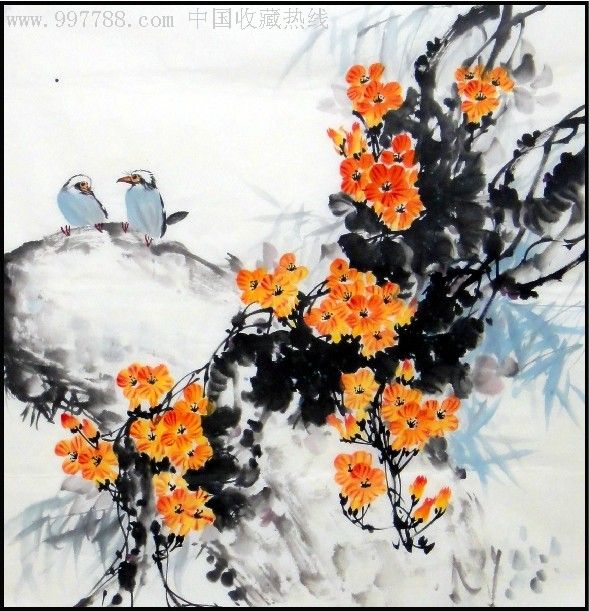 沈阳四尺斗方花鸟画(可题字)_花鸟国画原作_凭栏画廊【7788收藏__收藏热线】
