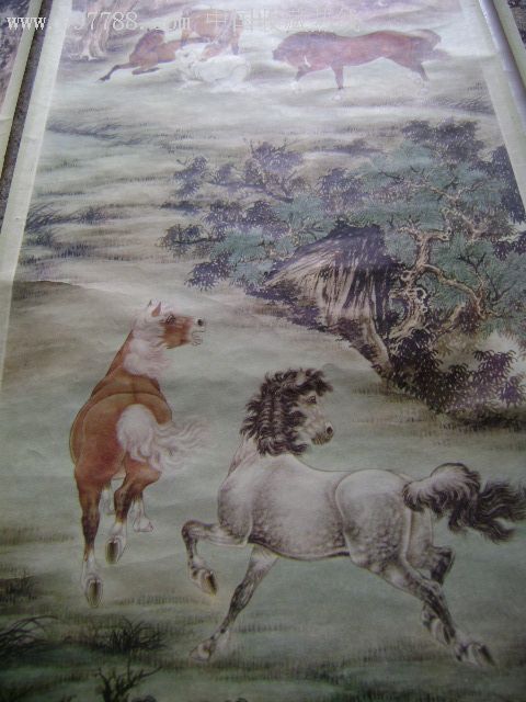 著名画马名家(马秋岩)马四条屏(请仔细欣赏享受绘画艺术)