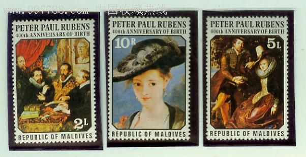 佛兰德斯画家--鲁本斯绘画作品新票3枚(不成套)_亚洲邮票_勇胜精品藏