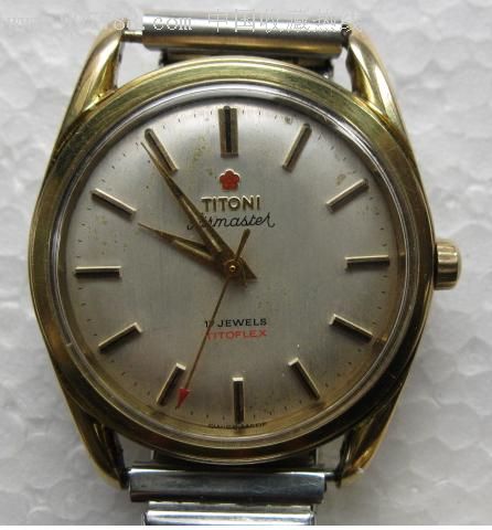 瑞士包金梅花手表titoni梅花