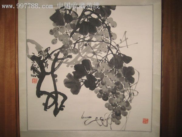 墨葡萄(名家精品)_花鸟国画原作_独立连【7788收藏__收藏热线】
