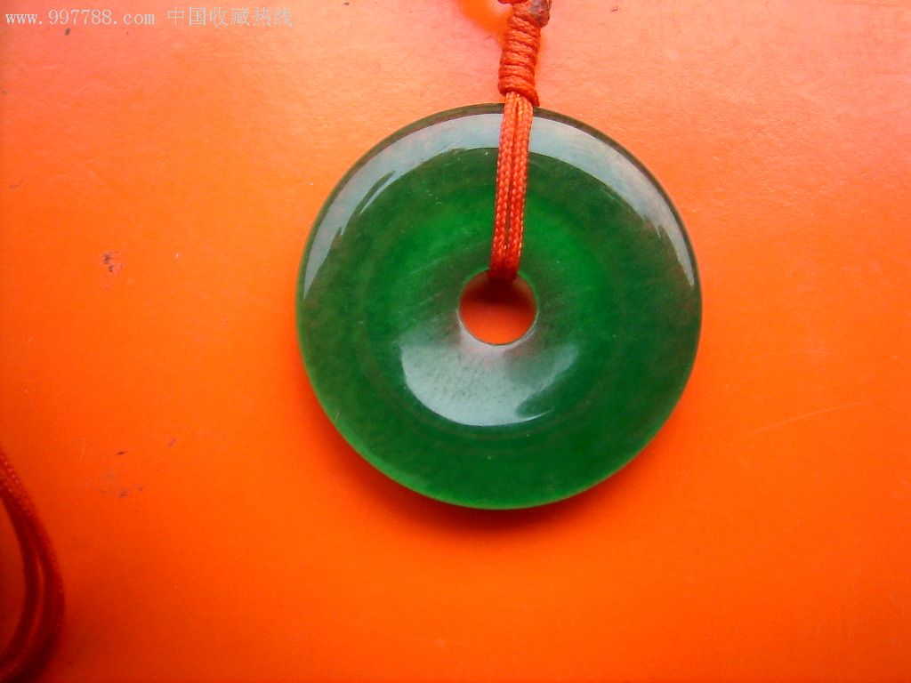 缅甸老坑翡绿平安扣