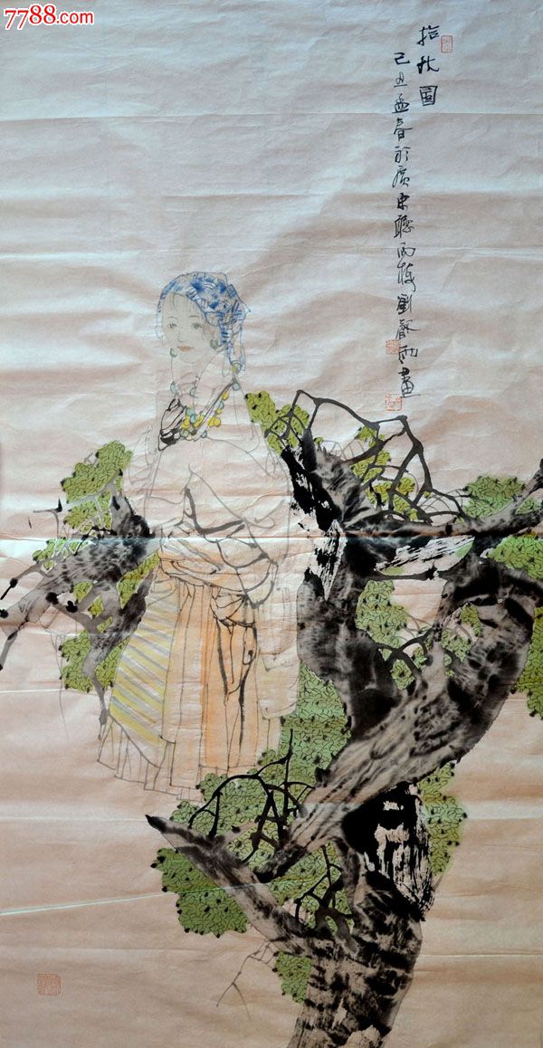 刘声雨拾秋图-山水国画原作--se7762089-零售-7788收藏__中国收藏热线