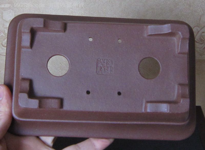 陈建强制紫泥腰线切足长方形马槽盆(实价)_其他紫砂_第4张_7788钱币网