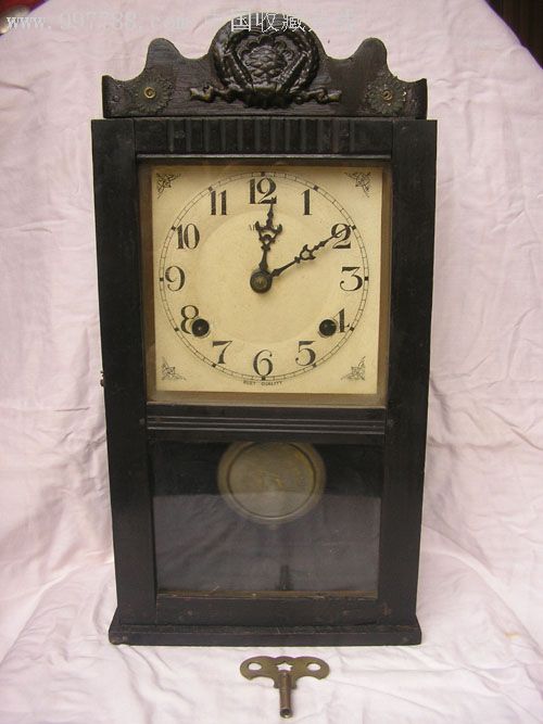 民国座钟超小型可挂可座古董钟不知哪个国家的