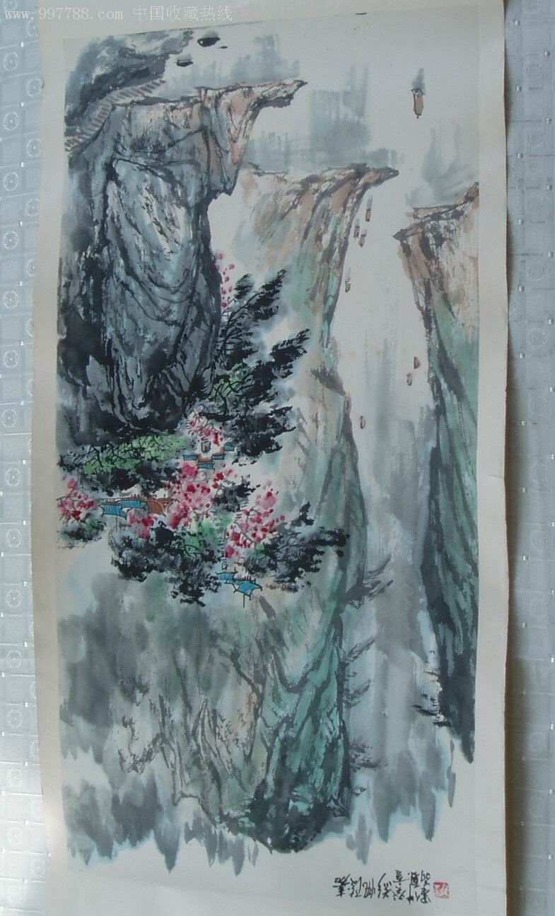 嘉陵帆影(墨翁作)-山水国画原作--se8428612-零售-7788收藏__收藏热线