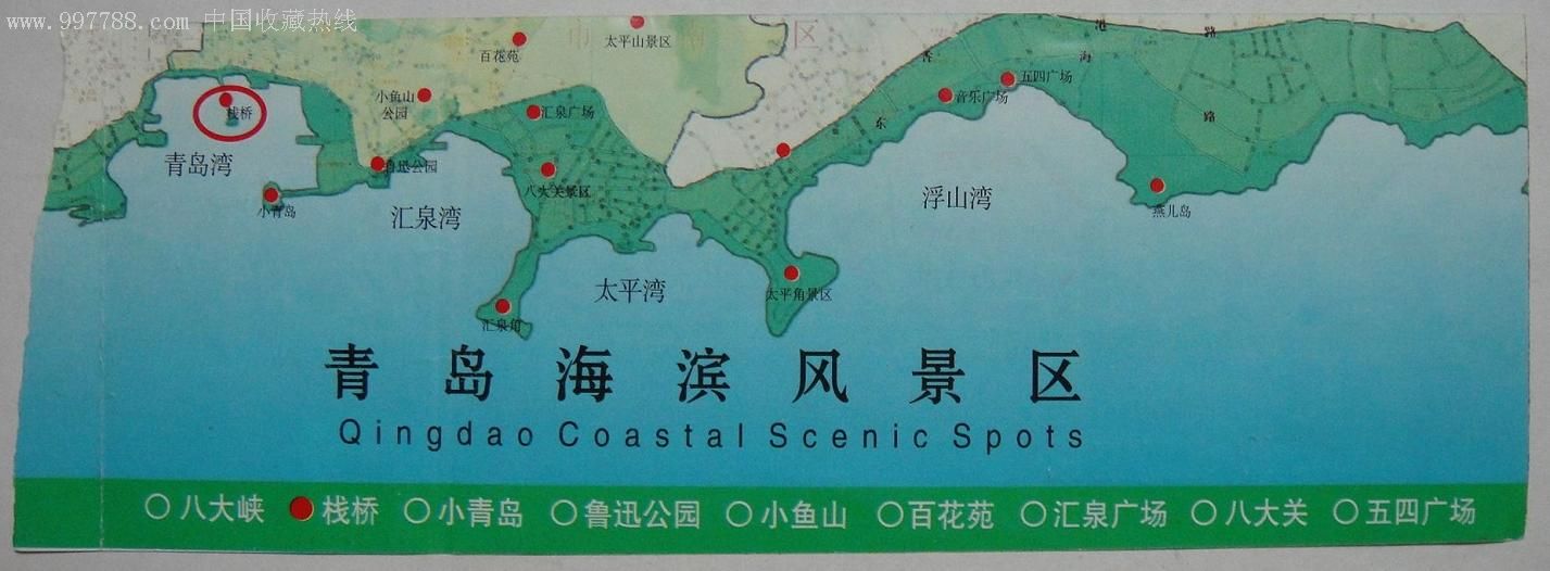 青岛海滨木栈道地图图片