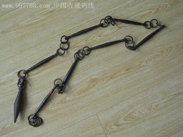 体育锻炼健身器材之一九节钢鞭(缺少手柄)