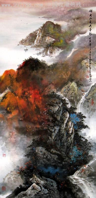 名家张春丽四尺泼墨山水yt21354