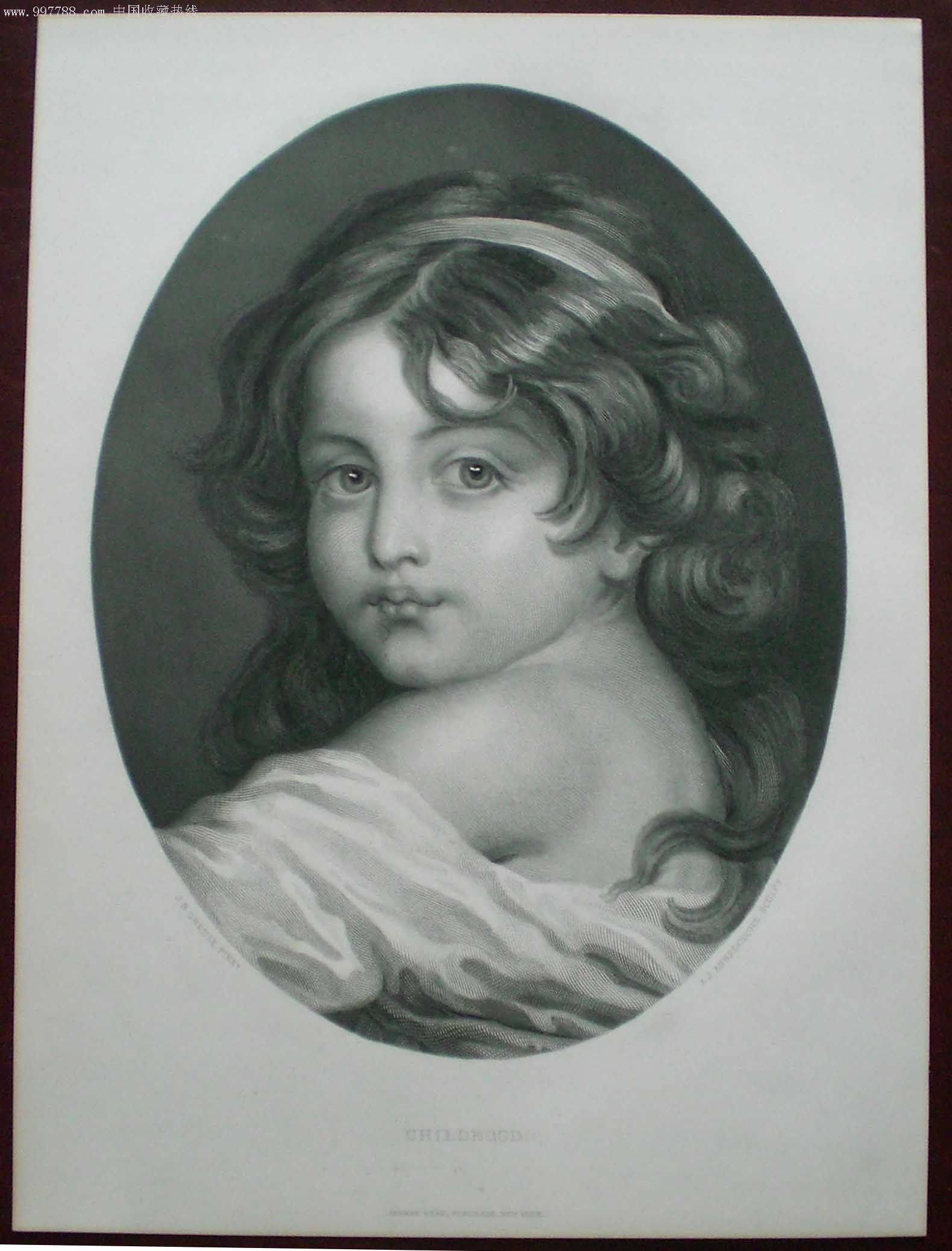 铜版画)---小公主(十九世纪约150年以前出版印制)