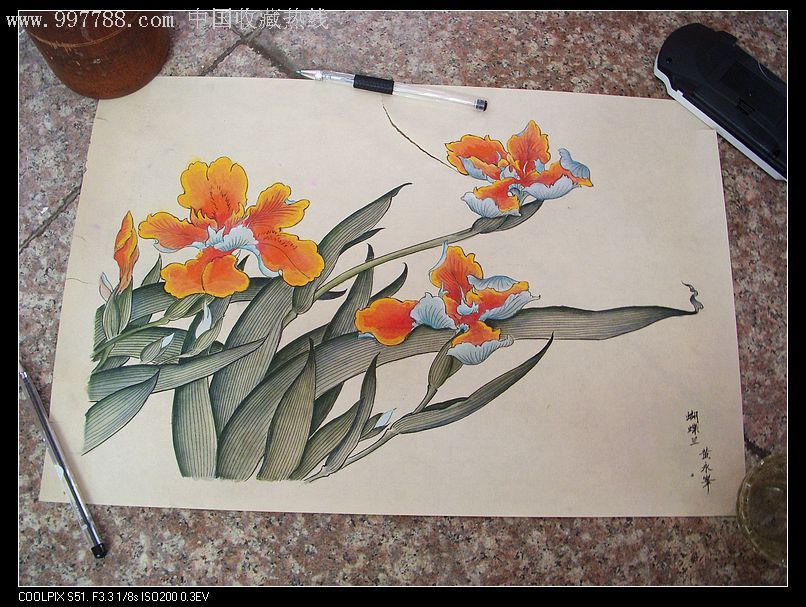 六幅手工宣纸画