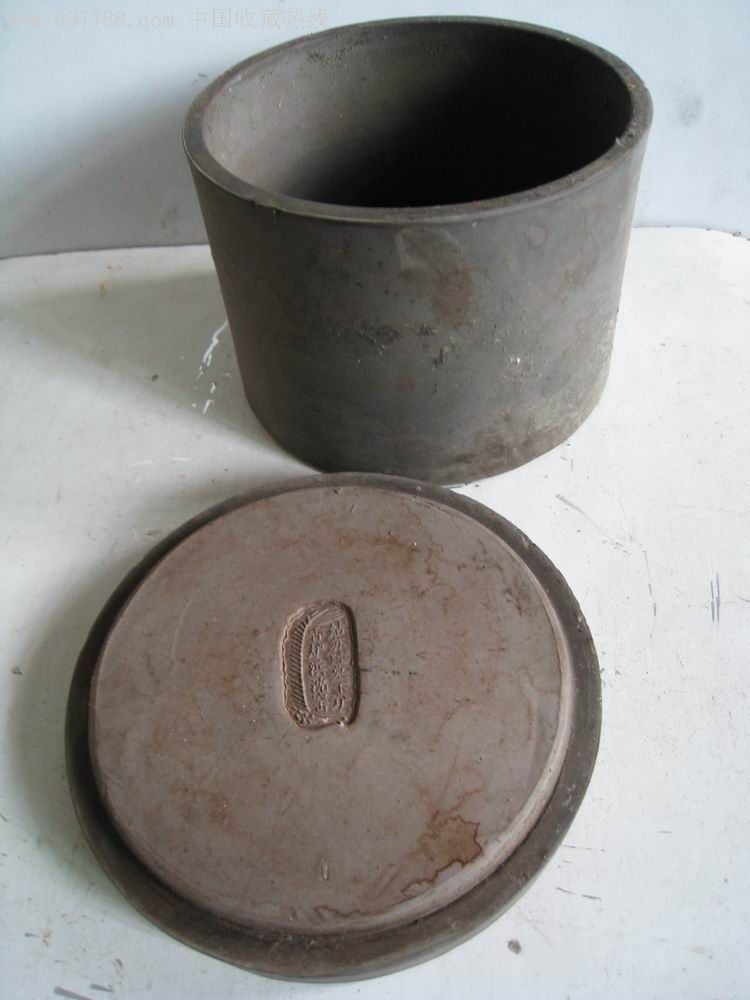 斗蟋蟀罐名家落款瓦罐