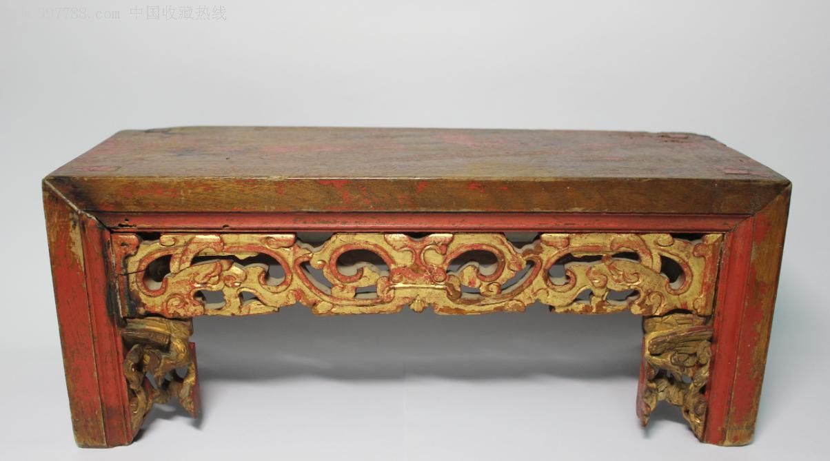 老家俱雕花龙纹条几