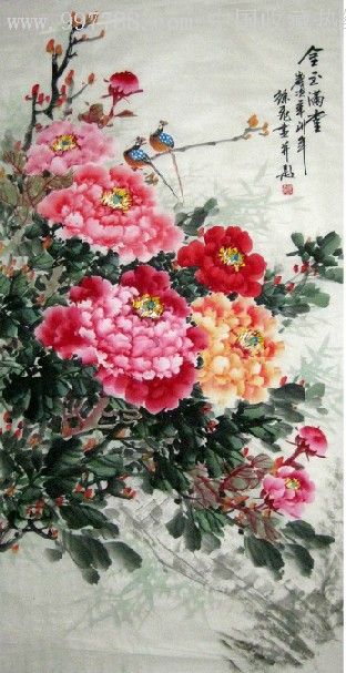 实力画家徐飞四尺牡丹(金玉满堂)0966