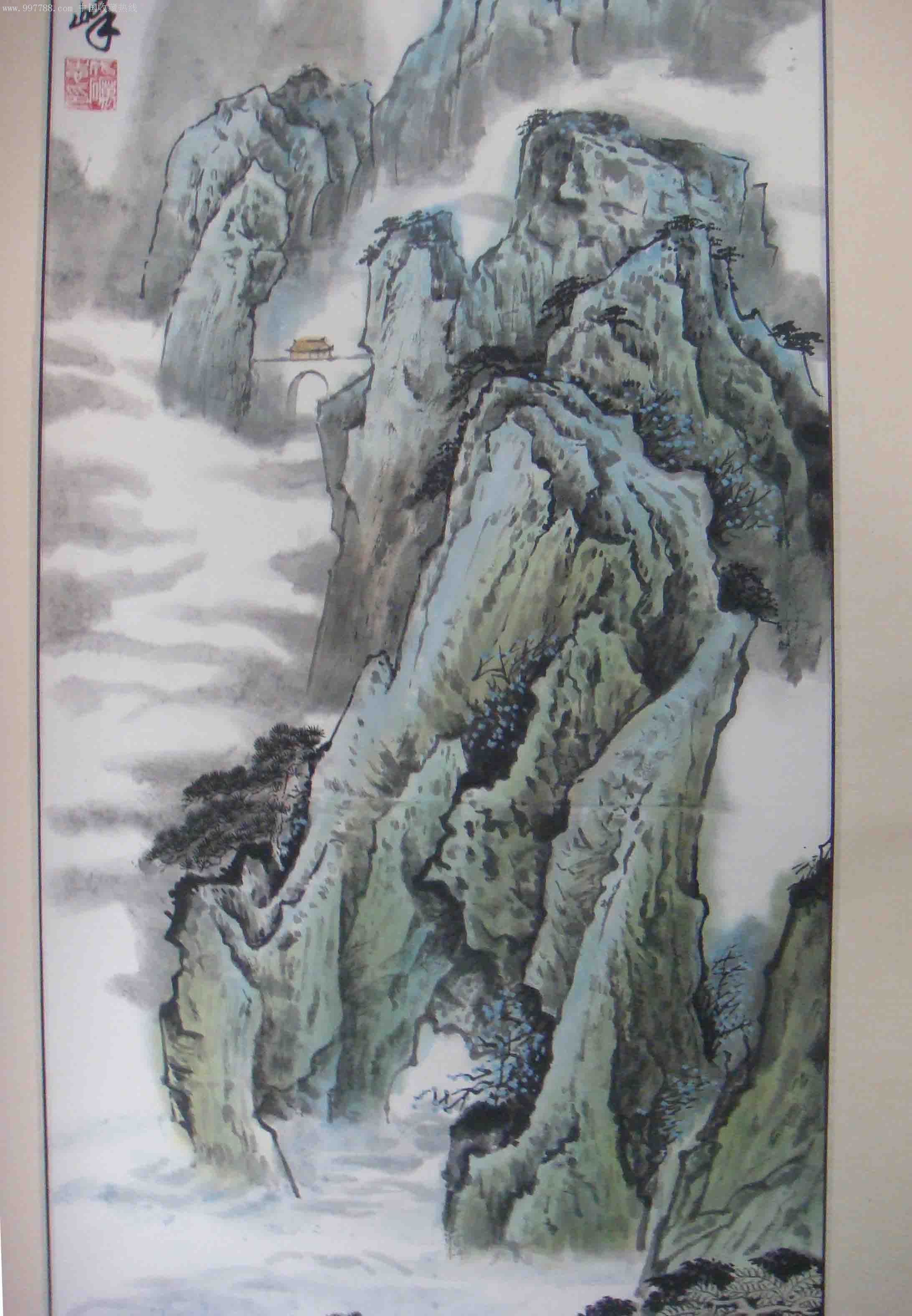 《锦绣山河》四条屏之四(享受国务院特殊津贴专家,国家一级美术师成砺