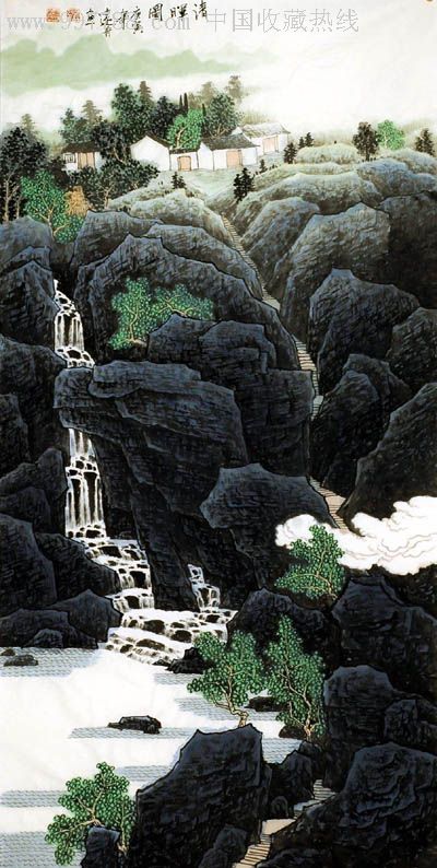 黄桂庭·四尺山水佳作-se10410744-山水国画原作-零售-7788收藏__收藏