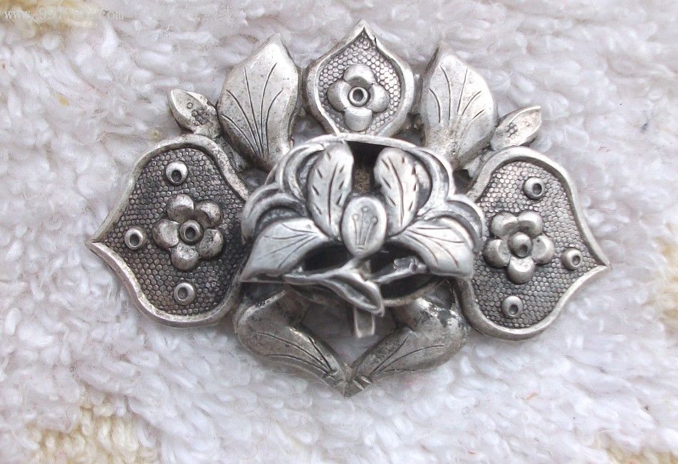 精金匠世家0------清代老银工老银帽花