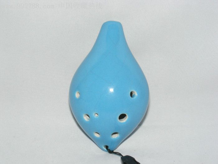 九孔彩釉心型陶笛蓝色陶笛正品西子龙韵9孔高音c调sc包邮