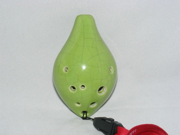 九孔彩釉心型陶笛绿色陶笛正品西子龙韵9孔高音c调sc包邮