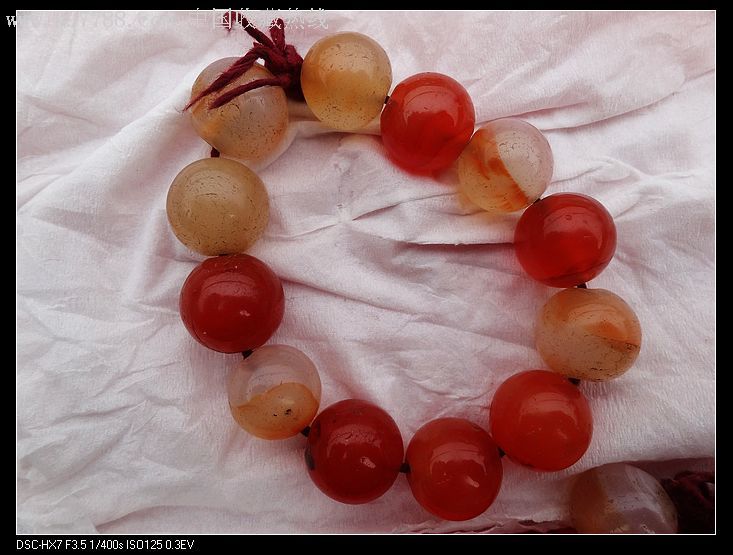 马脑大珠子两串24粒