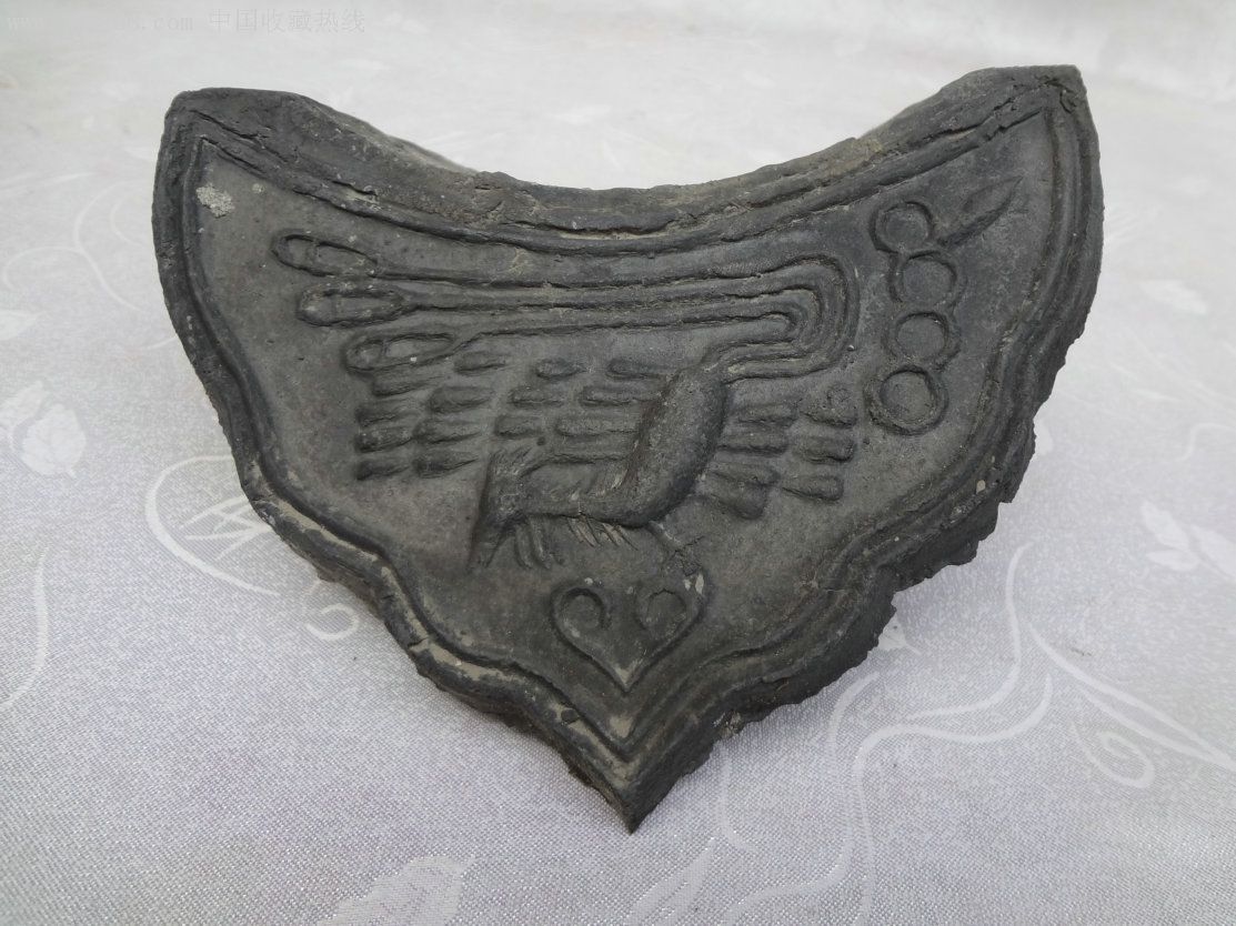 清代凤凰纹老瓦当