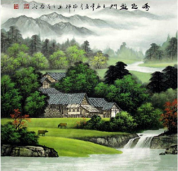 刘振辉·四尺斗方青绿山水