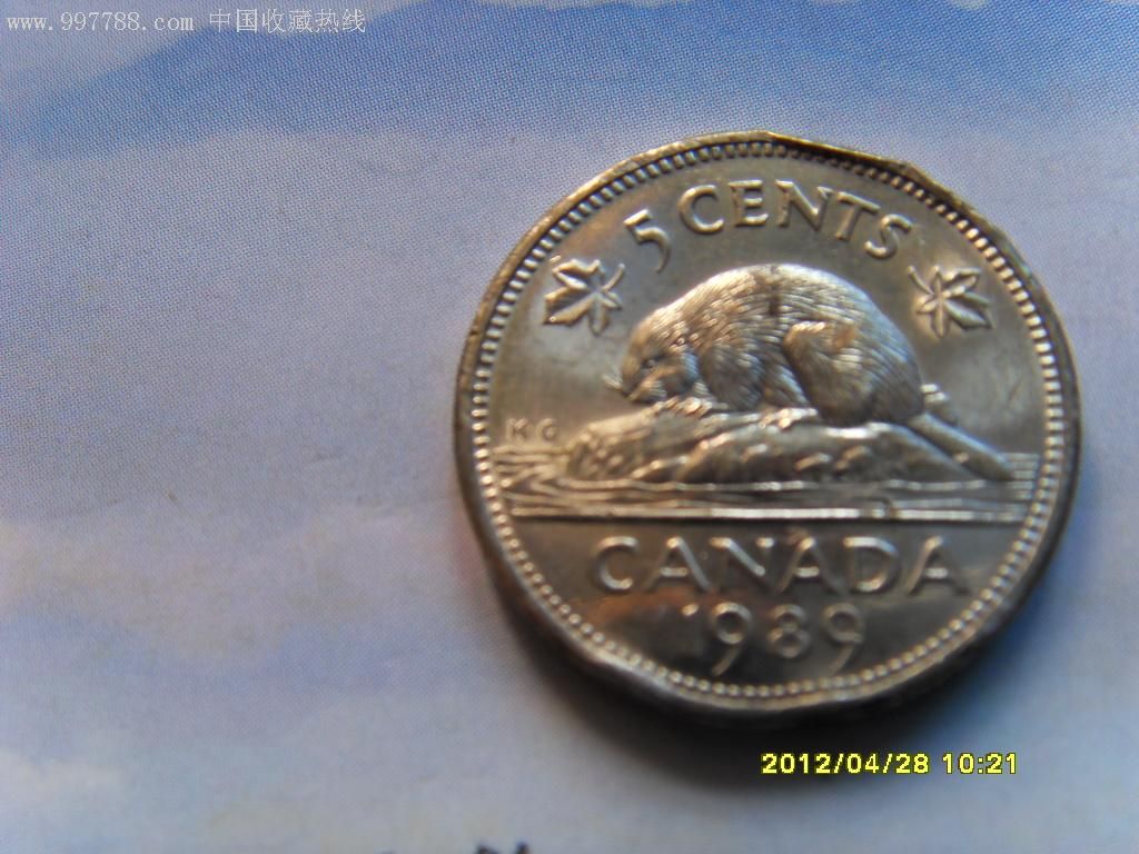 加拿大1分中年女王枫叶硬币
