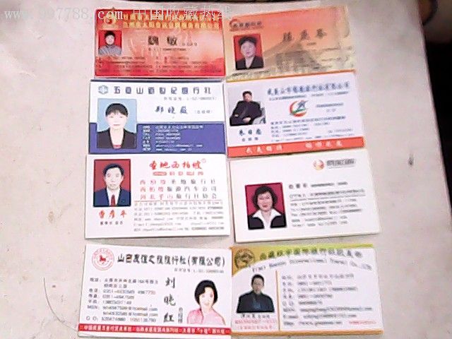 带旅游公司经理照片的名片8张