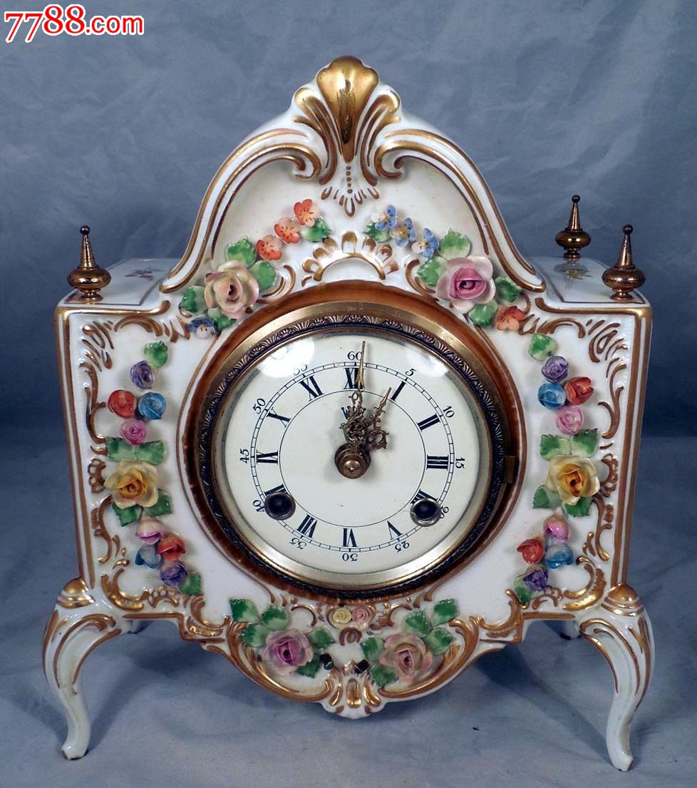 19世纪德国德累斯顿瓷钟