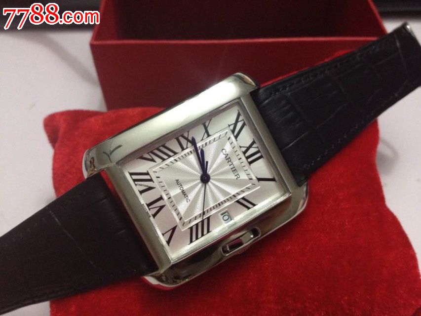 卡地亚方形机械手表