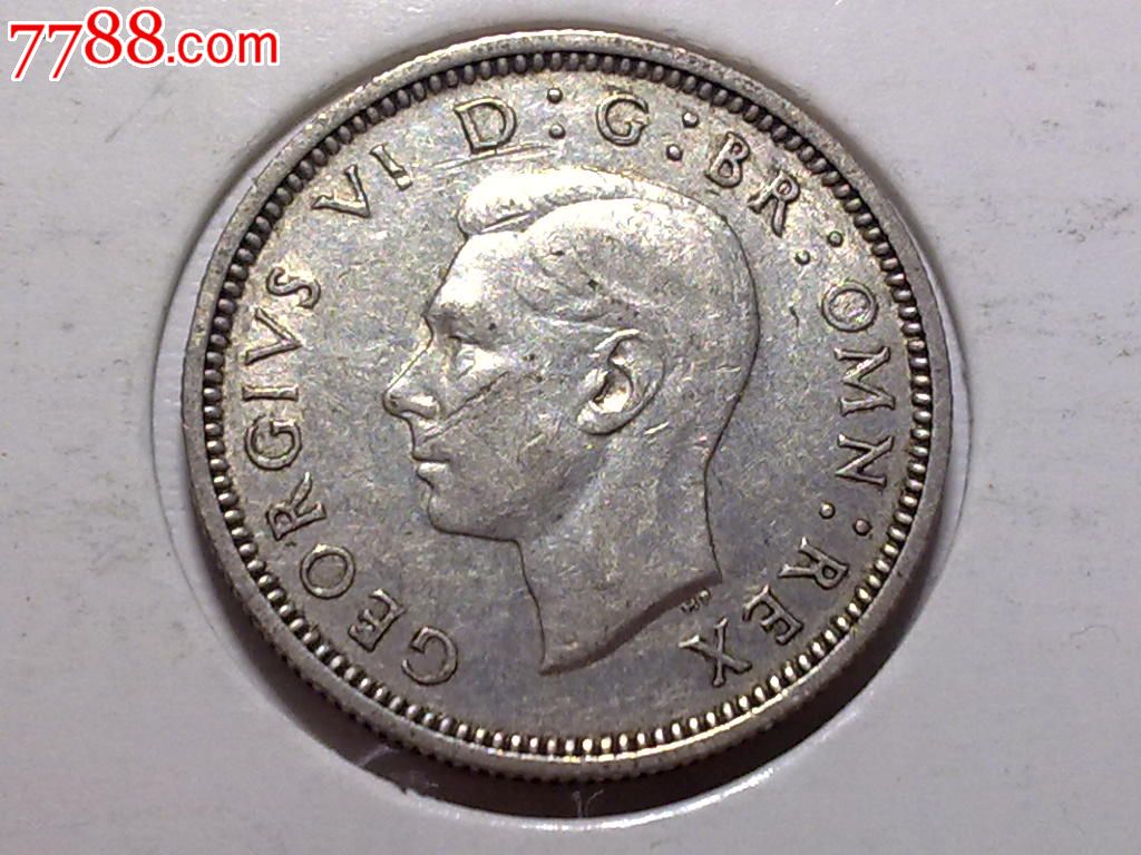 英国1942年6便士银币
