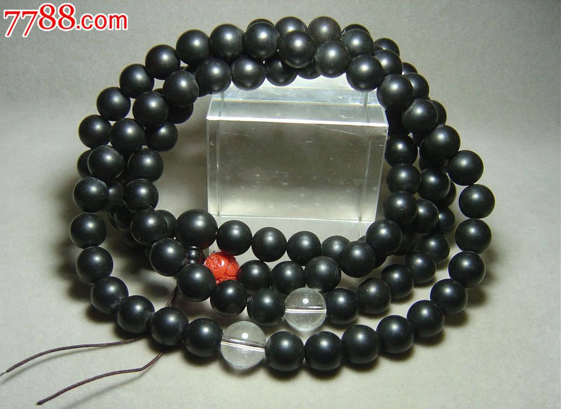 老108颗黑色铜冠菩提念珠
