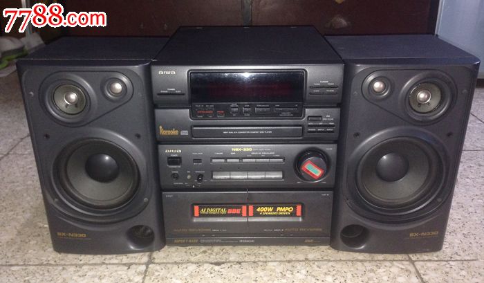 二手原装aiwa爱华台式组合音响nsx-330磁带cd收音