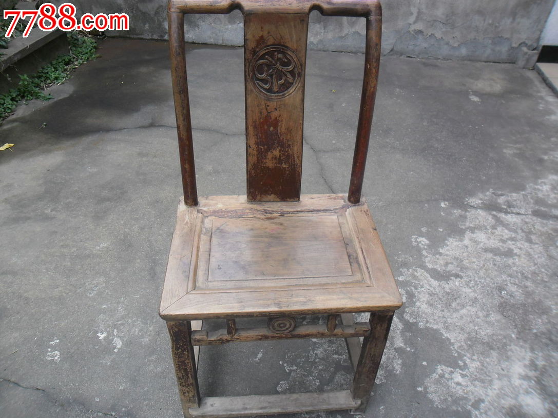 民国榉木暗八仙靠背椅_木椅/凳_雅志轩【7788收藏__中国收藏热线】