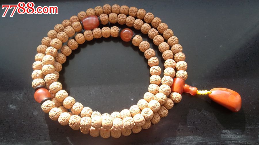 9*7无齿苹果圆小金刚菩提子搭配南红手串