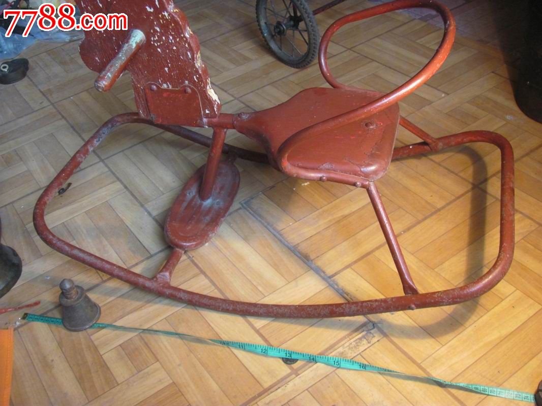 民国时期的老三轮儿童摇车(玩具)小孩木马