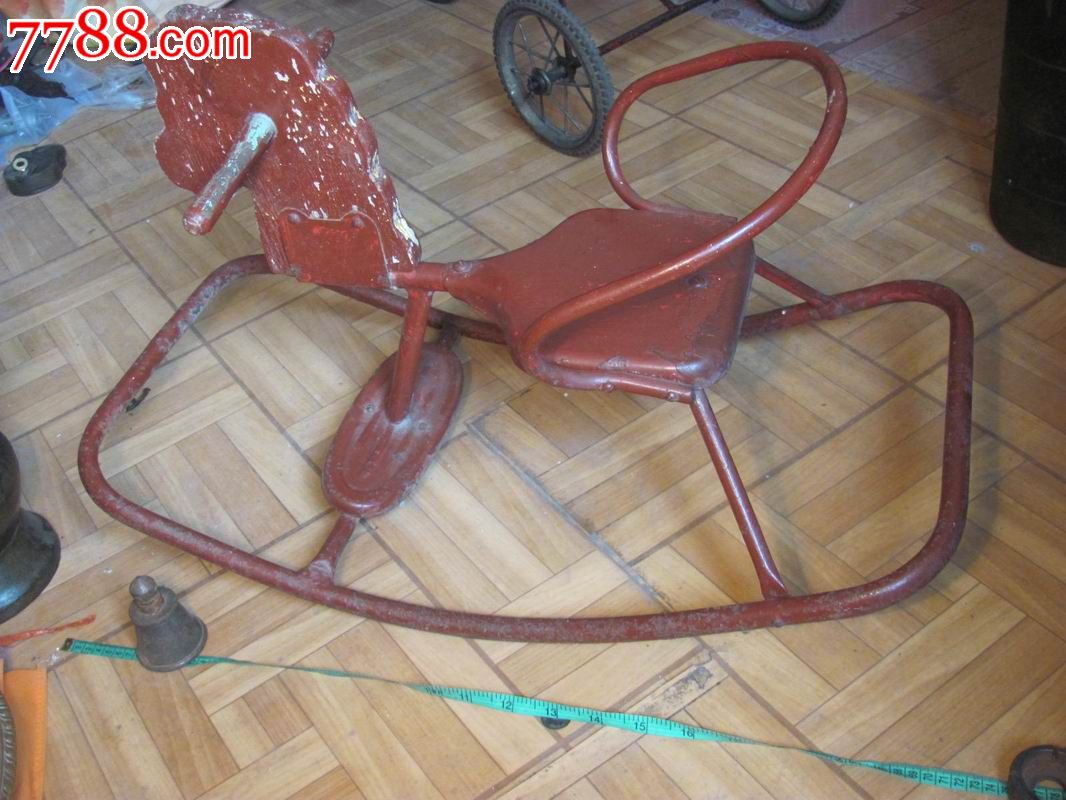 民国时期的老三轮儿童摇车(玩具)小孩木马