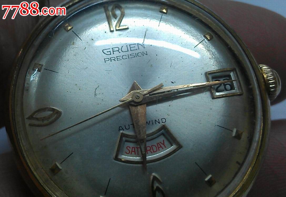 gruen高路云双历自动男表