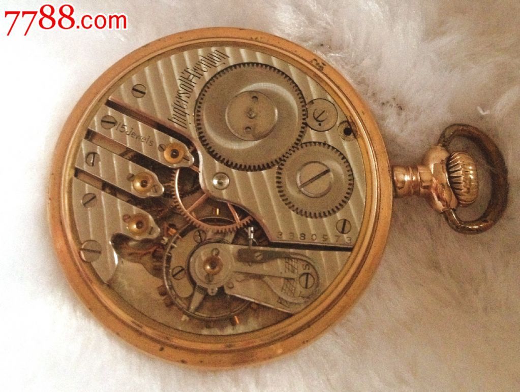 1912年美国英格索尔ingersoll包金怀表(原装证书)