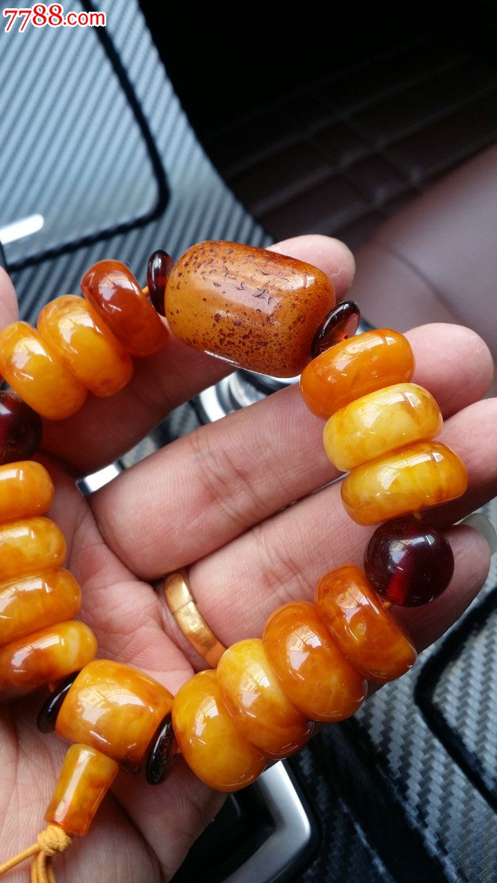 大颗桶珠老蜜蜡配算盘珠手串年底优惠大珠子21x28mm