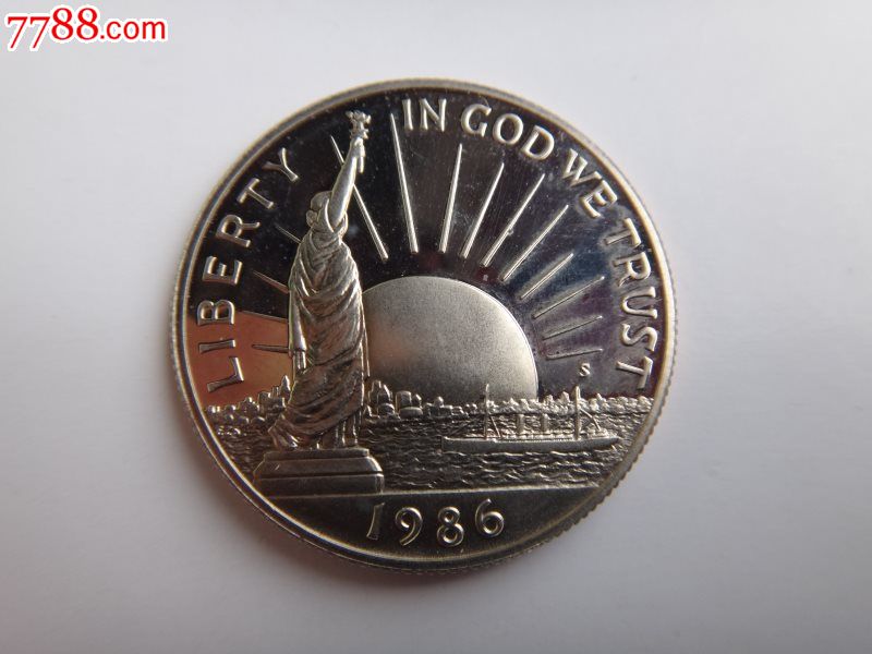 低价出一枚1986年美国自由女神100周年50美分