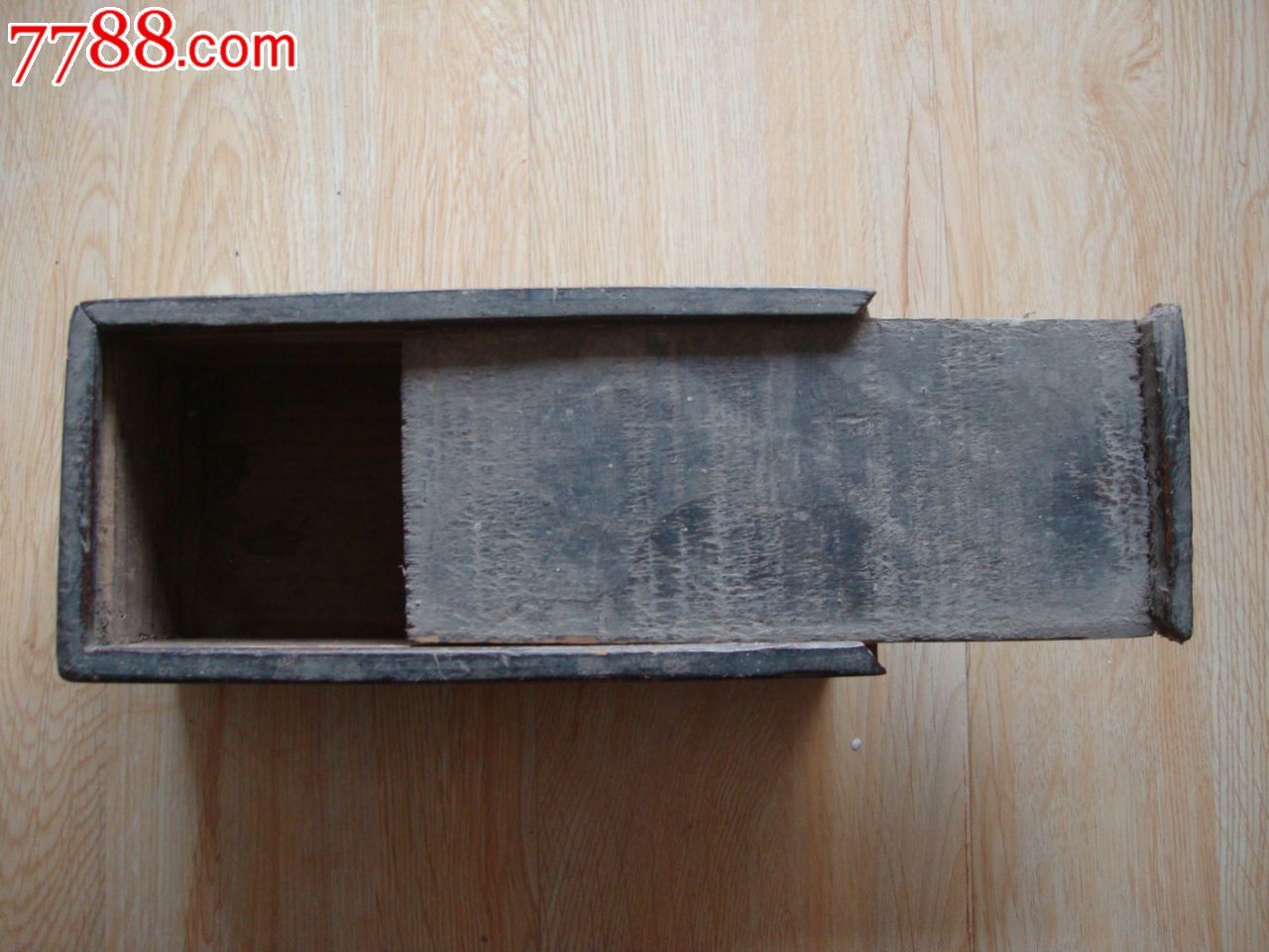 怀旧民国美女出嫁用抽拉木盒子钱匣老木头匣子工具盒古玩杂项真品