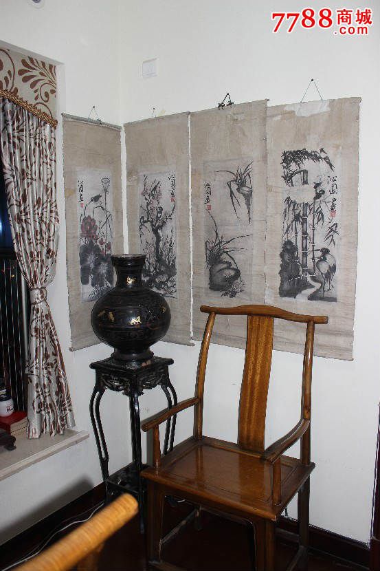 齐白石恩师胡沁园四友图